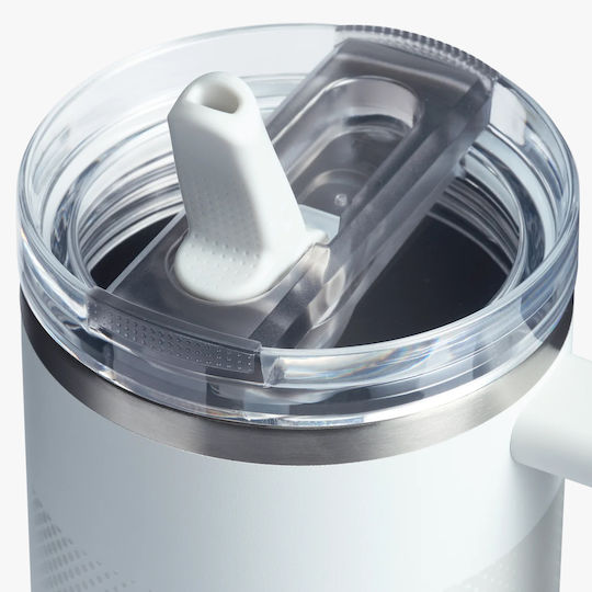 Stanley Flip Becher mit Griff Thermosflasche Rostfreier Stahl 1.18lt Frost Fade mit Stroh und Handgriff