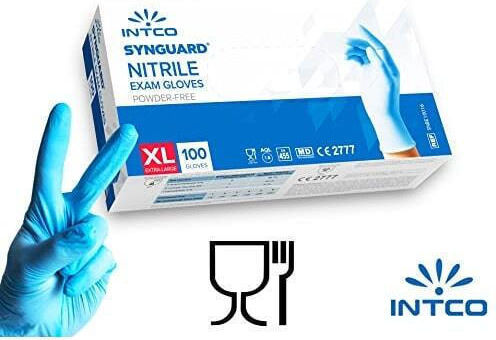INTCO Nitrile Examination Gloves Blue 100pcs
