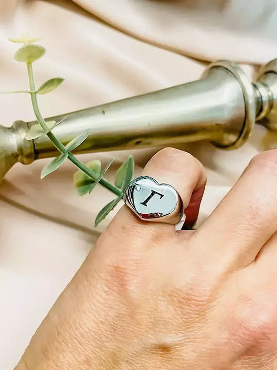 Пръстен Севалие Сърце Неръждаема Стомана Heart Seal Silver