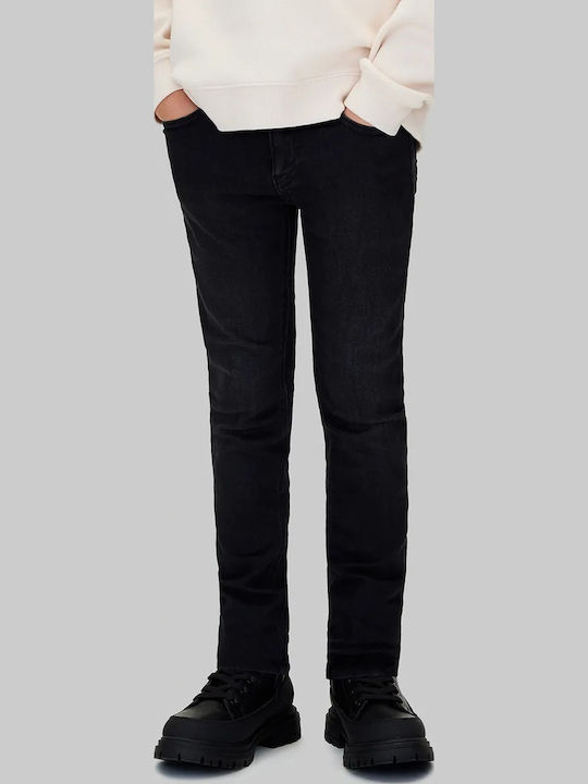 Calvin Klein Blugi Pentru Copii Pantalon Spălat Negru Calvin Klein Blugi Pentru Copii Pantalon Spălat Negru