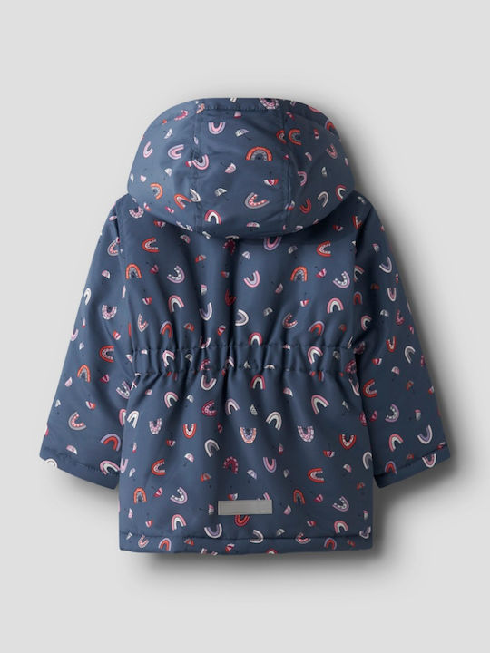 Waterproof Kids' Casual Jacket Windproof with Lining & Hood Pale Rainbows