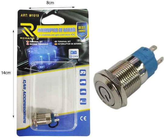 Rchang Car Battery Switch 12–24V Illuminated Button W1019 Car Replacement Toggle Switches