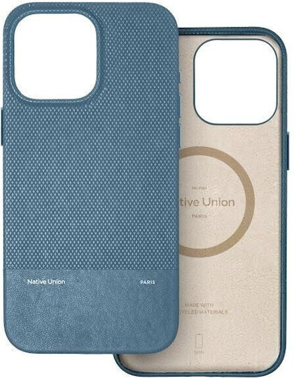 Native Union (re)classic Back Cover Leather 1.8mm Navy Blue (iPhone 16 Pro Max)