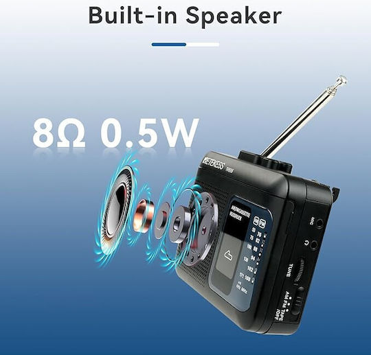 Sistem Audio Portabil Cu Casetă Player / Radio Negru