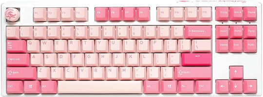 Ducky One 3 TKL Gossamer Gaming Μηχανικό Πληκτρολόγιο Tenkeyless με Cherry MX Speed Silver διακόπτες (Αγγλικό US) Ροζ