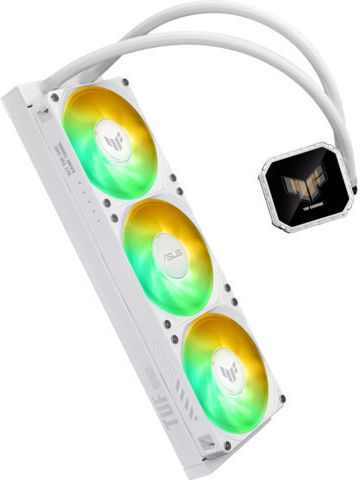 Asus TUF GAMING LC III 360 LCD Υδρόψυξη AIO CPU με 3 Ανεμιστήρες 120mm και ARGB Φωτισμό Λευκή