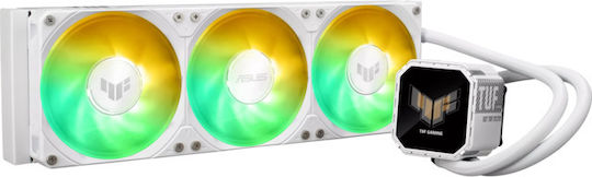 Asus TUF GAMING LC III 360 LCD Υδρόψυξη AIO CPU με 3 Ανεμιστήρες 120mm και ARGB Φωτισμό Λευκή