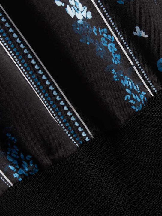 Almaaz Damen Bluse Kurzärmelig Black