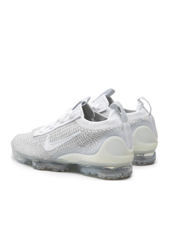 Air Vapormax 2021 Flyknit Дамски Маратонки White / Pure Platinum / Metallic Silver