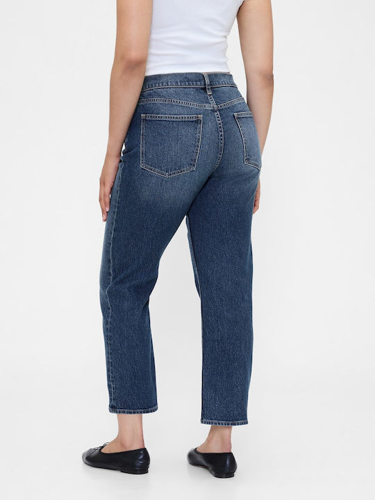 '90s Hoch tailliert Damenjeans in Schlanker Passform Dark Indigo