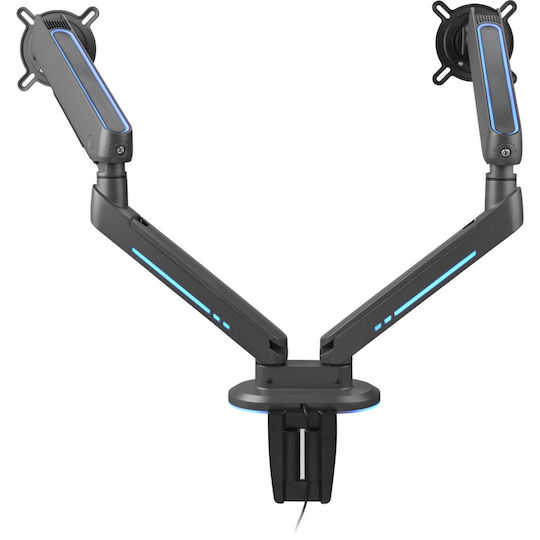One All DM8210 Stand Desk Mounted for 2 Monitors up to 21" with Arm
