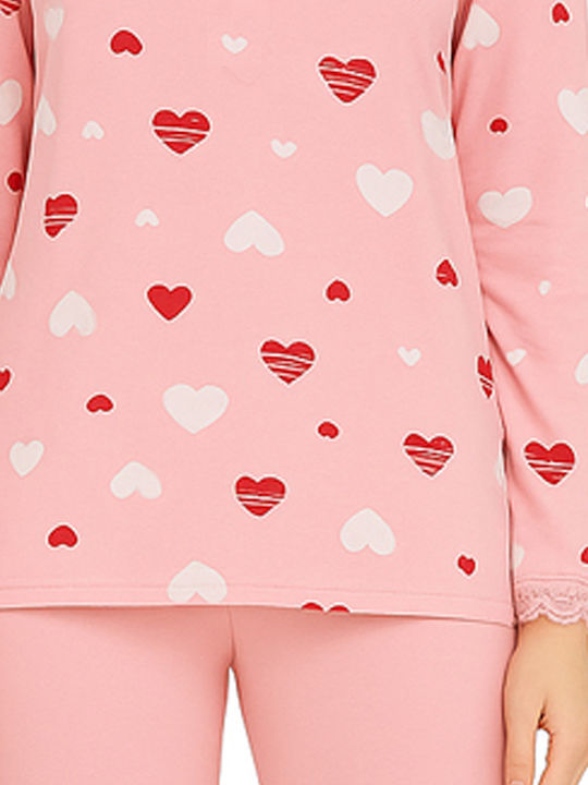 Fuanna Winter Women's Pyjama Set Pink
