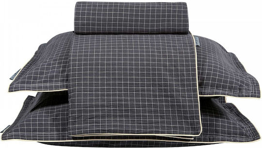 Greenwich Polo Club Duvet Cover Set Cotton Queen with 2 Pillowcases 220x240 Essential Black