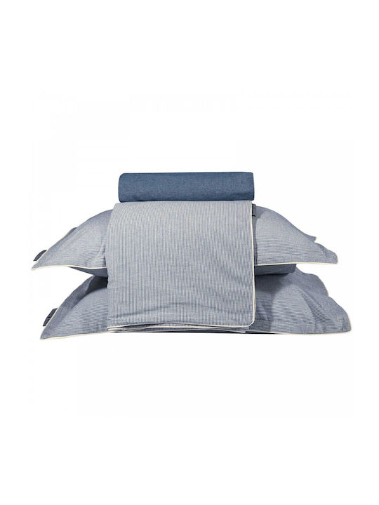 Greenwich Polo Club Duvet Cover Set Cotton Queen with 2 Pillowcases 220x240 Essential Blue
