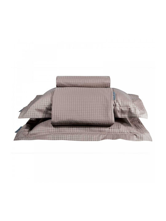 Greenwich Polo Club Bettbezug-Set Baumwollsatin Übergröße mit 2 Kissenbezügen 220x240 Classic Taupe