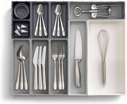 Verk Group Tăvi Pentru Tacâmuri De Sertar Din Plastic 52x43.5x5cm 10 Bucăți Albe