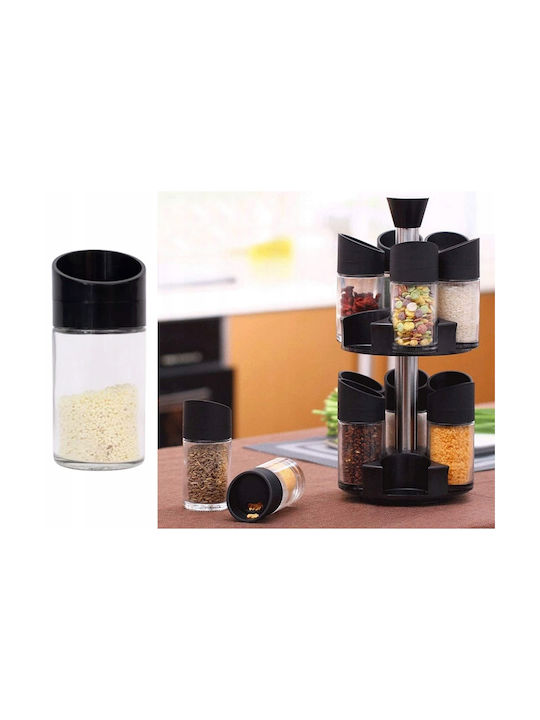 Verk Group Glass Tabletop Rotating Spice Rack Transparent 12pcs