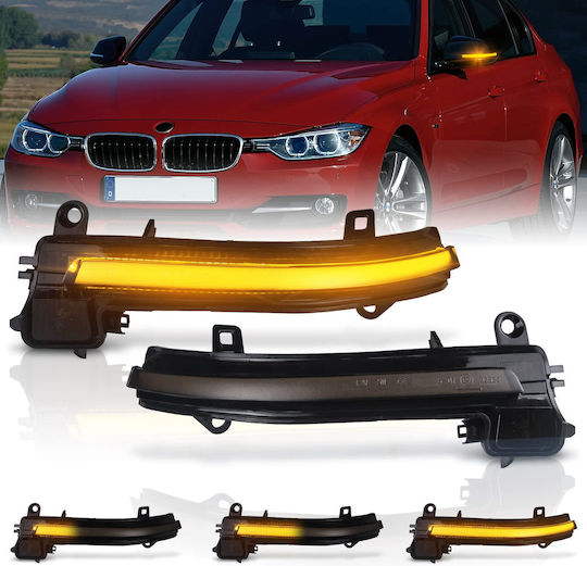 Огледален индикатор BMW 1 F20 F21 F22 F23 3 F30 F31 F32 F33 F36 X1 E84 2011-2019 Динамичен LED Затъмнен 2 броя