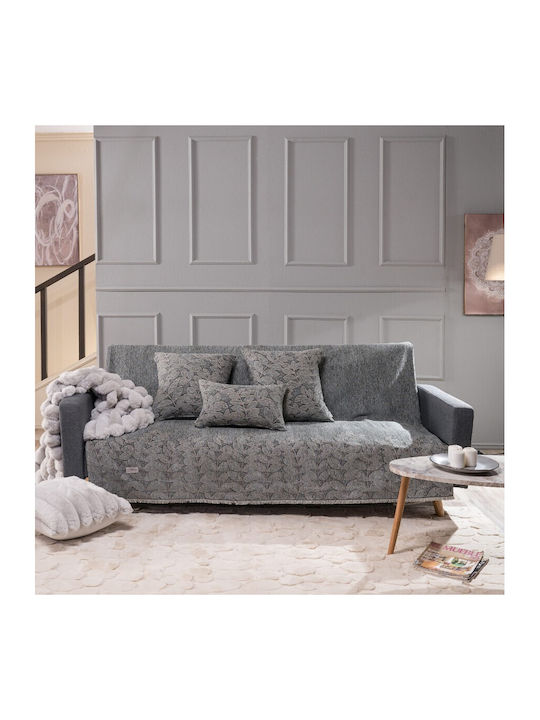 Teoran Charlotte Viersitzer-Sofa Überwurf Chenille 180x350cm 04