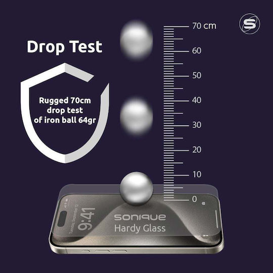 Hardy Glass Sonique Premium Series Hd Full Cover 9h Compatible With Xiaomi Poco F7 5g Black