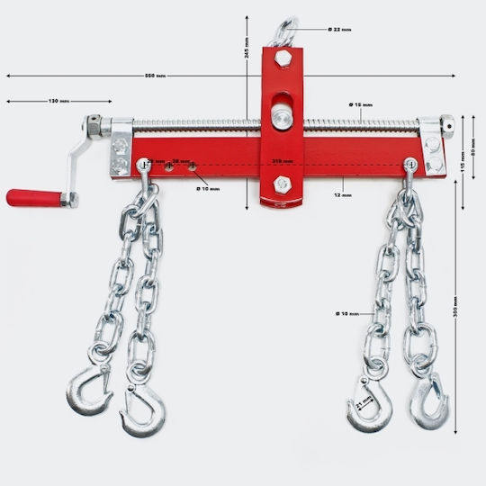 Wiltoc 60386 Engine Leveler with Crankshaft with Capacity up to 0.9ton