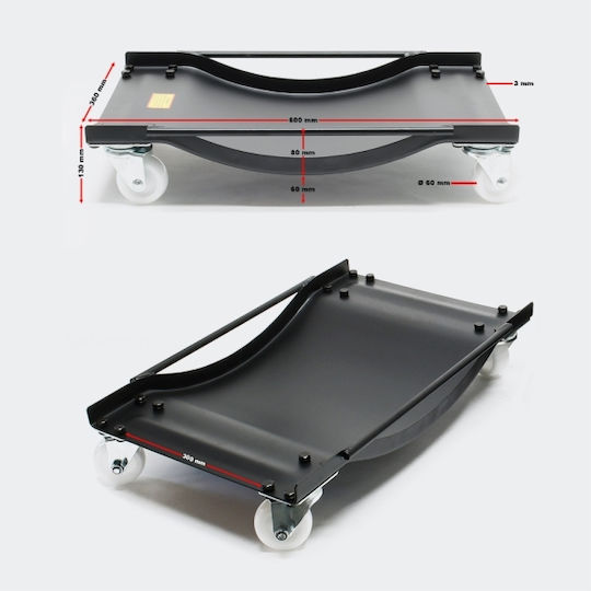 Wiltoc Wiltoc Suporturi de Mutare Auto 450kg 2buc Roți pentru transport auto