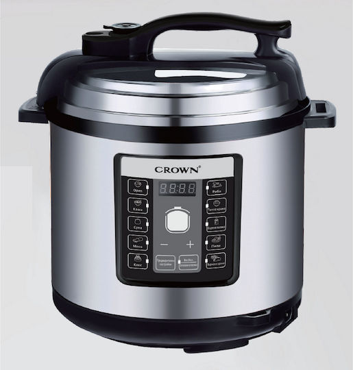 Crown Мултикукър 1000W с Капацитет 6лт Сребрист