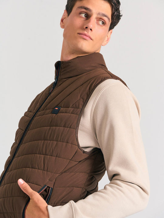 Ärmellos Jacke Puffer Braun