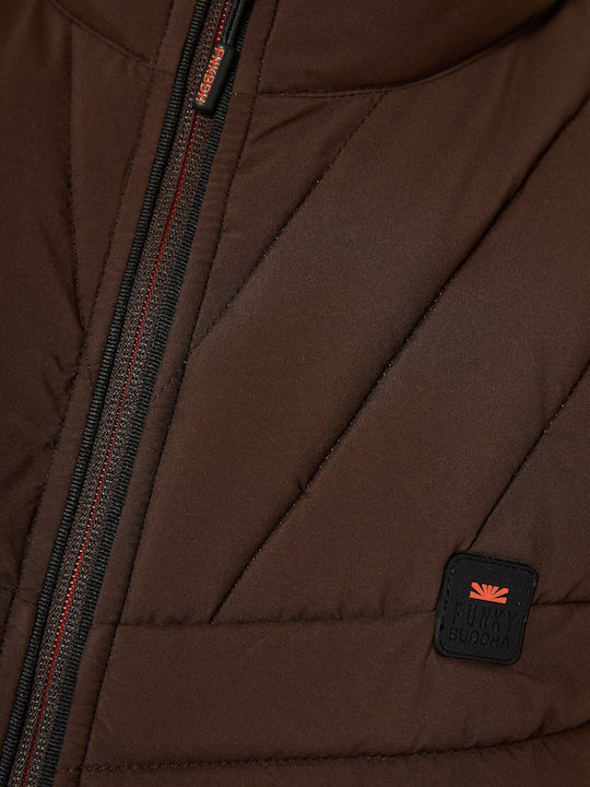 Ärmellos Jacke Puffer Braun