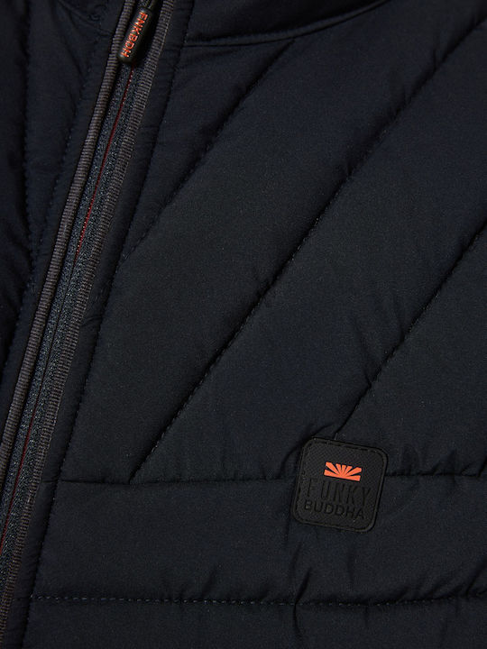 Ärmellos Jacke Puffer Marineblau