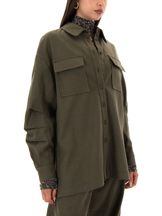Women's Long Sleeve Shirt Khaki