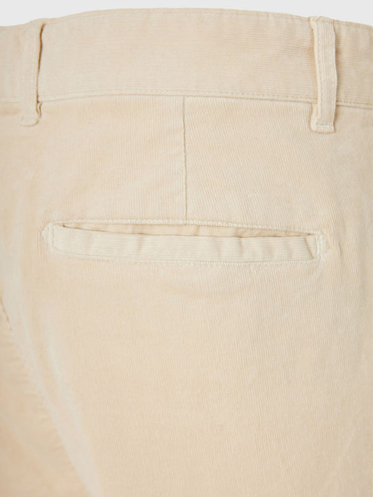 Hose Chino in Lockere Passform Ecru
