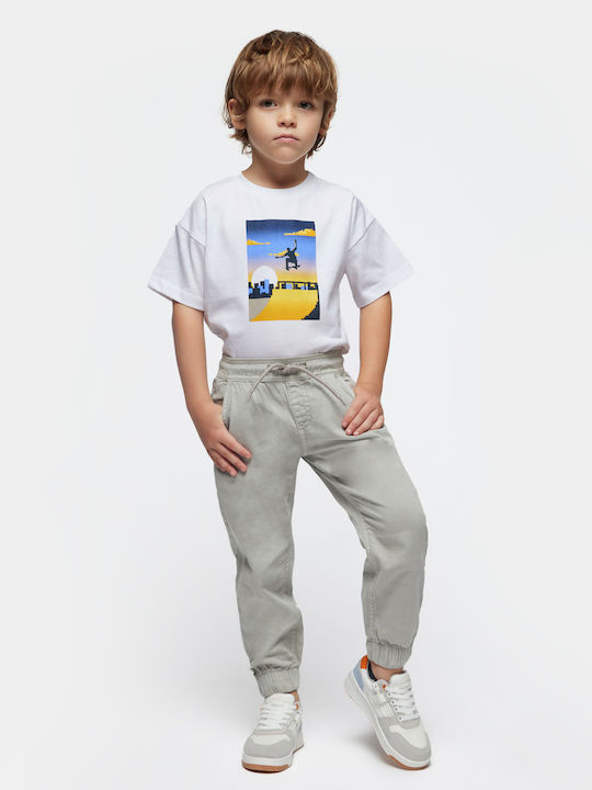 Tricou pentru copii alb Skate