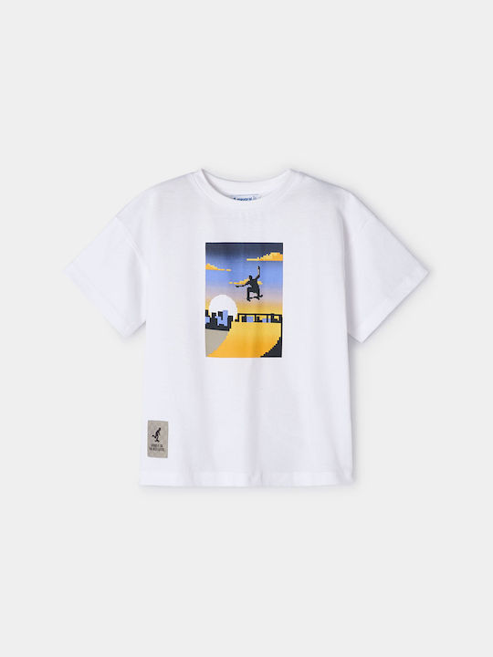 Tricou pentru copii alb Skate