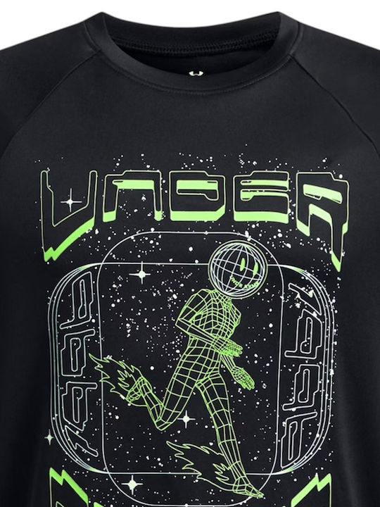 Kinder-T-Shirt Schwarz Tech