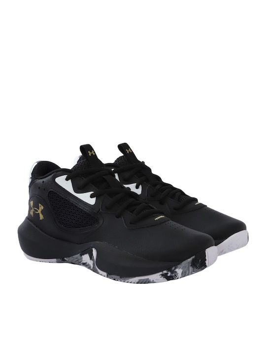 Lockdown 6 Kids Sports Shoes Basketball with Laces Black