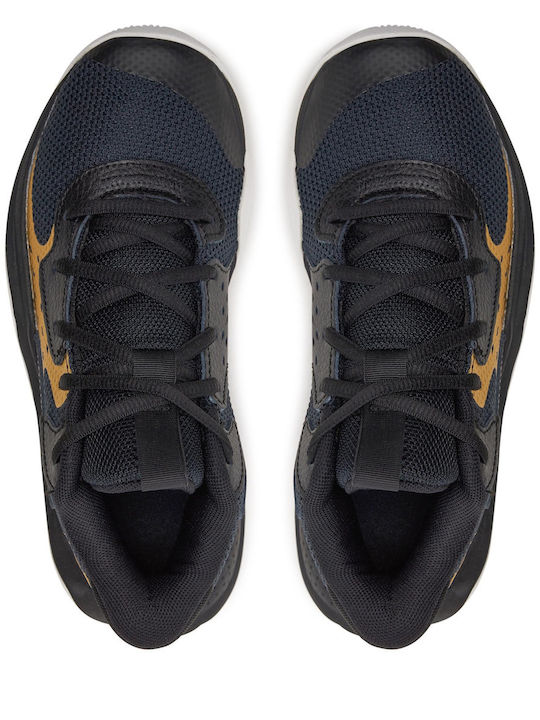 Gs Jet '23 Kids Sports Shoes Basketball with Laces Black
