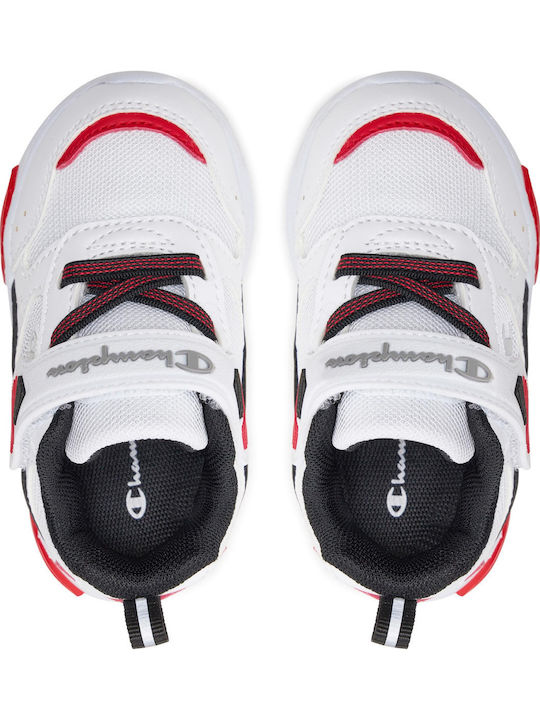 Wave Παιδικά Sneakers με Σκρατς & Φωτάκια Λευκά