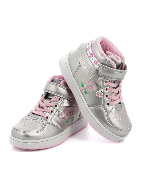 Frangetta Mix Παιδικά Sneakers High με Σκρατς Ασημί