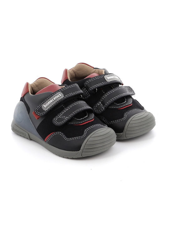 Παιδικά Sneakers Ανατομικά με Σκρατς Μαύρα