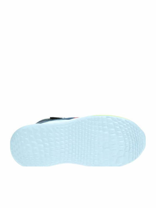 Παιδικά Sneakers High Ανατομικά με Σκρατς & Φωτάκια Πολύχρωμα