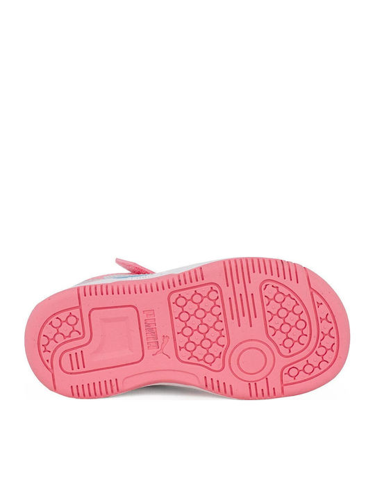 Rebound V6 Kids Sneakers High with Scratch Silver