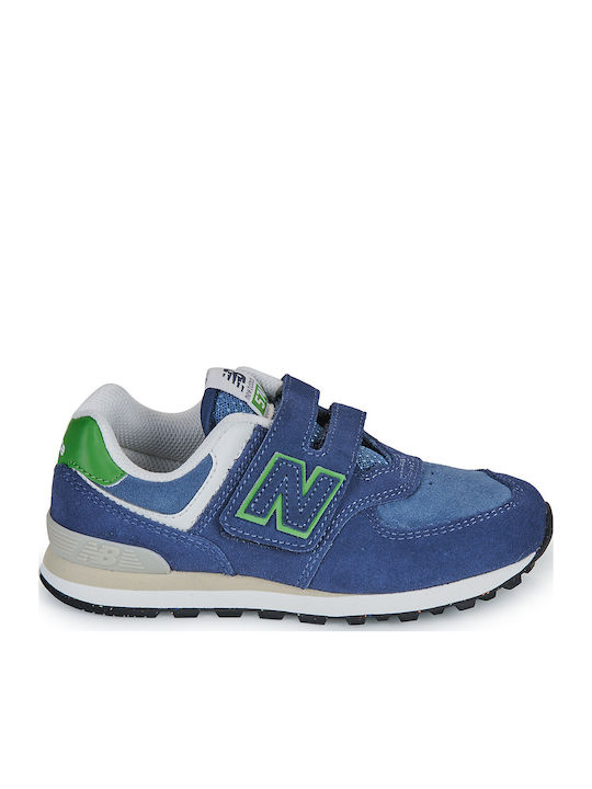574 Kids Sneakers with Scratch Blue