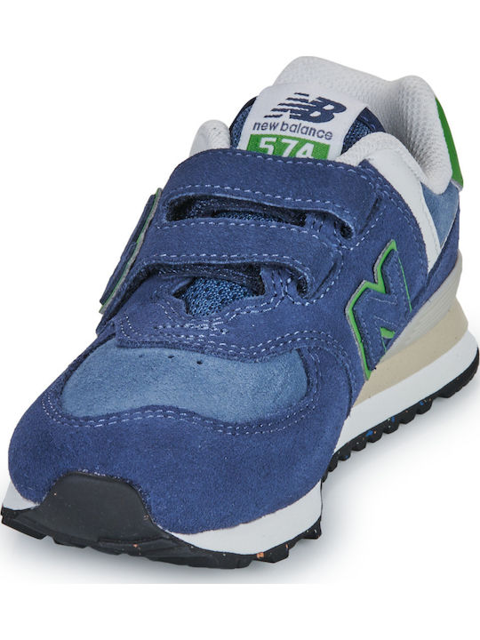 574 Kids Sneakers with Scratch Blue
