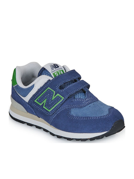 574 Kids Sneakers with Scratch Blue