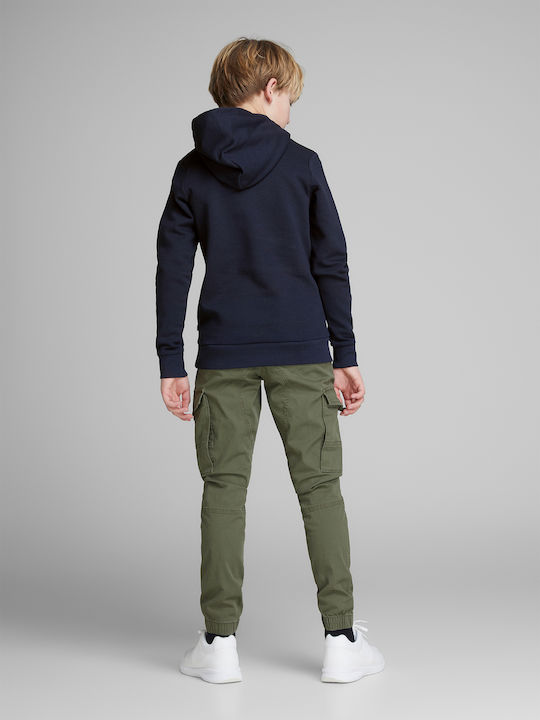 Παιδικό Φούτερ με Κουκούλα και Τσέπες Navy Blazer/Λευκό