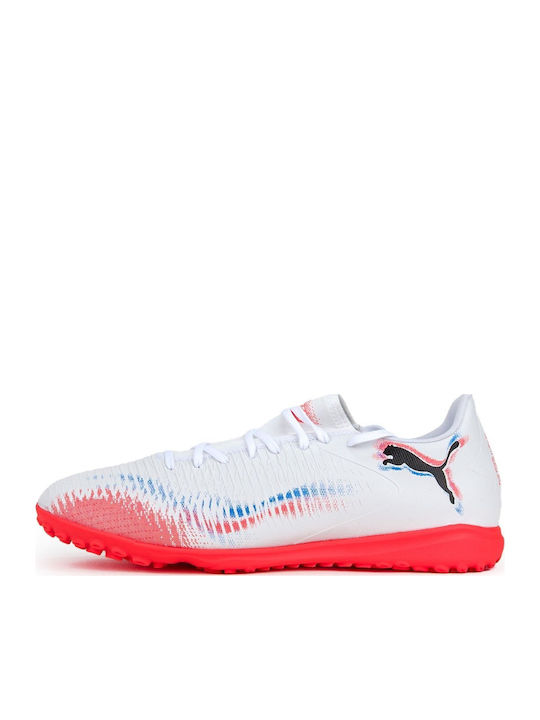 PUMA Future 8 Play Tt Jr Ποδοσφαιρικά Παπούτσια με Σχάρα TT Λευκά