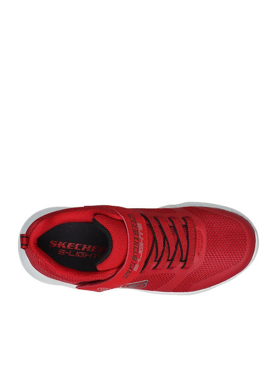 Meteor Kinder Sneakers mit Klettverschluss & Lichtern Rot