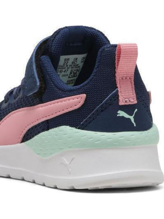 Anzarun Lite Ac Inf Kids Sports Shoes Running with Hoop & Loop Closure Blue