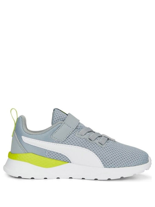 Anzarun Lite AC PS Kids Sports Shoes Running with Hoop & Loop Closure Gray